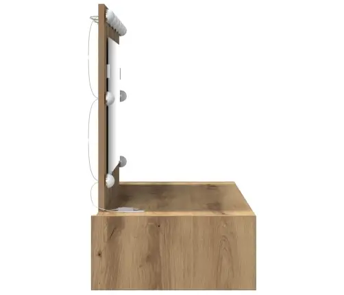 Sienā Pakaramais Tualetes Galds Ar Led Gaismām Amatnieku Ozolā Vidaxl