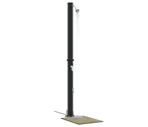 Lauko Saulės Dušas Juoda 217 Cm Pvc Ir Aliuminis