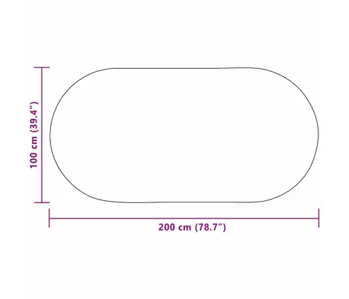 Paklājs Krēmkrāsa 100 X 200 Cm Pp Vidaxl