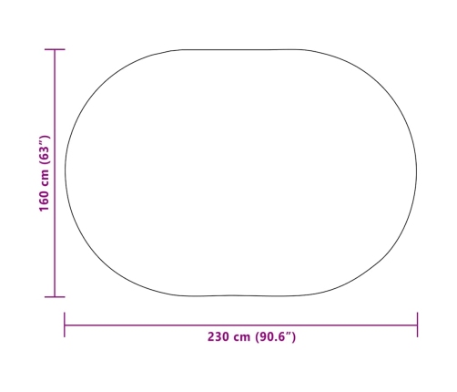 Paklājs Krēmkrāsa 160 X 230 Cm Pp Vidaxl