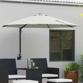 Dārza Parasols Bežs Un Melns 248 X 248 X 148 Cm Vidaxl