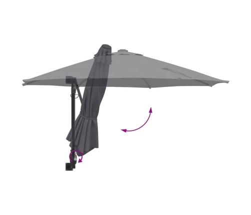 Dārza Saules Mētelis Antracīts, 250 Cm Vidaxl