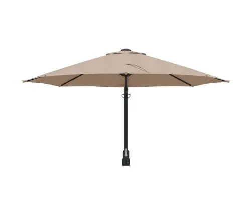 Sodo Skėtis Taupe 248 X 248 X 148 Cm Poliesteris Ir Plienas