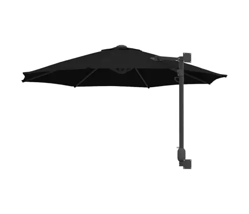 Sienā Montējams Dārza Saules Parasol Melns 250 Cm Vidaxl
