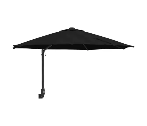 Sienā Montējams Dārza Saules Parasol Melns 250 Cm Vidaxl