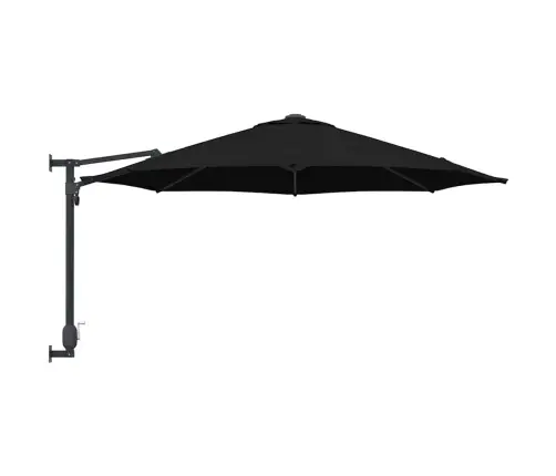 Sienā Montējams Dārza Saules Parasol Melns 250 Cm Vidaxl
