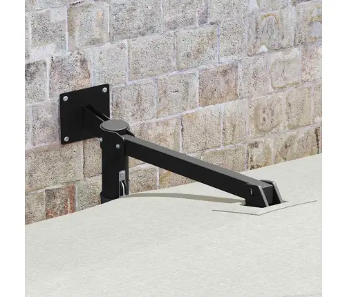 Sienā Piestiprināts Dārza Saulessargs Bēšs, 247 Cm Vidaxl