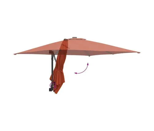 Sodo Skėtis Raudona Ir Juoda 248.5 X 247.5 X 160 Cm