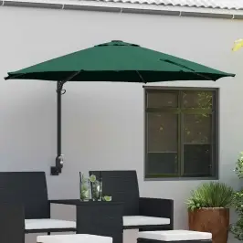 Dārza Parasols Zaļš Un Melns 248 X 248 X 148 Cm Vidaxl