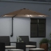 Sienā Montēts Dārza Saulessargs Ar Led Gaismām Taupe 248 Cm Vidaxl