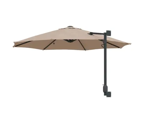 Sodo Skėtis Taupe 248 X 248 X 148 Cm Poliesteris Ir Plienas