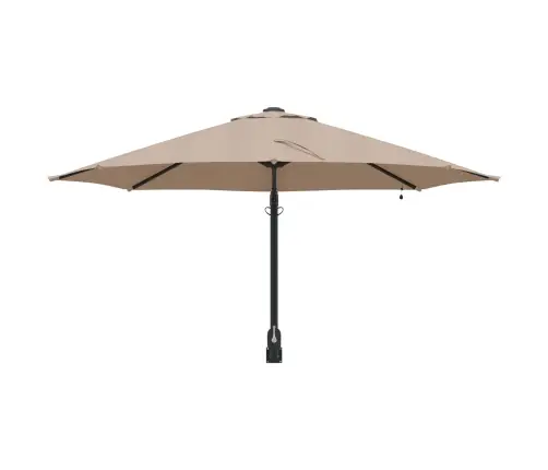 Sodo Skėtis Taupe 248 X 248 X 148 Cm Poliesteris Ir Plienas