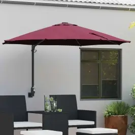 Dārza Parasols Bordo Sarkans 248 X 248 X 148 Cm Vidaxl