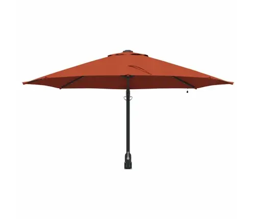 Sodo Skėtis Terakotos 248 X 248 X 148 Cm Poliesteris Ir Plienas