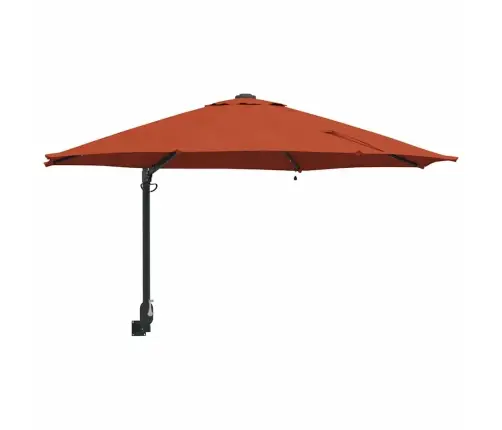 Sodo Skėtis Terakotos 248 X 248 X 148 Cm Poliesteris Ir Plienas