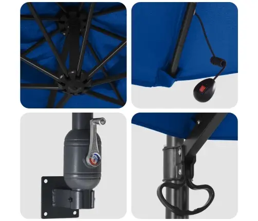 Aedapara Azurblau 248 X 248 X 148 Cm Polüester Ja Teras