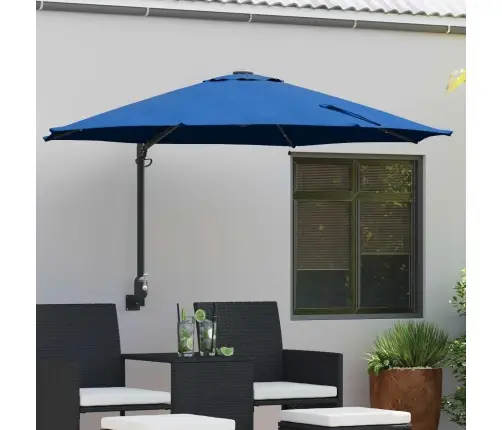 Sodo Skėtis Azurblau 248 X 248 X 148 Cm Poliesteris Ir Plienas