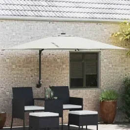 Dārza Parasols Smilšu 248.5 X 247.5 X 160 Cm Audums Vidaxl