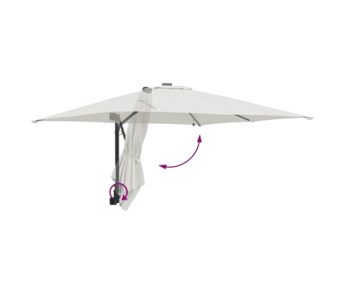 Dārza Parasols Smilšu 248.5 X 247.5 X 160 Cm Audums Vidaxl