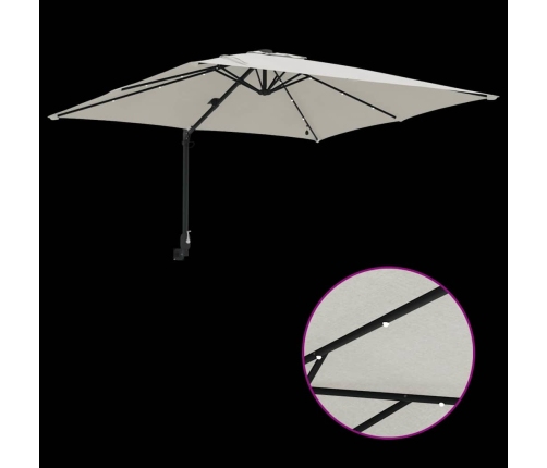 Dārza Parasols Smilšu 248.5 X 247.5 X 160 Cm Audums Vidaxl