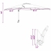 Dārza Parasols Smilšu 248.5 X 247.5 X 160 Cm Audums Vidaxl