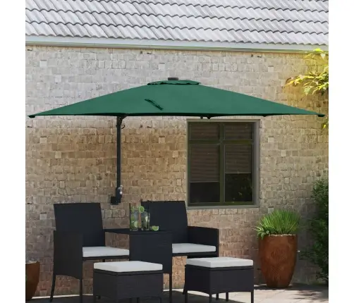 Dārza Parasols Zaļa 248.5 X 247.5 X 160 Cm Audums Vidaxl