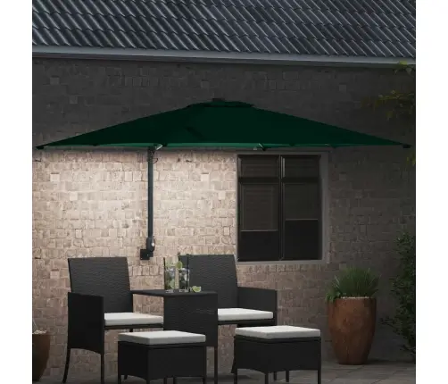Dārza Parasols Zaļa 248.5 X 247.5 X 160 Cm Audums Vidaxl