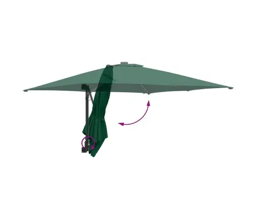 Dārza Parasols Zaļa 248.5 X 247.5 X 160 Cm Audums Vidaxl