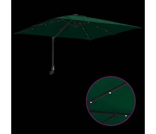 Dārza Parasols Zaļa 248.5 X 247.5 X 160 Cm Audums Vidaxl