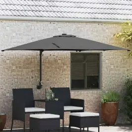 Dārza Parasols Antracīts 248.5 X 247.5 X 160 Cm Audums Vidaxl