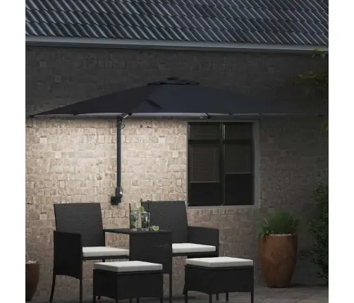 Dārza Parasols Antracīts 248.5 X 247.5 X 160 Cm Audums Vidaxl