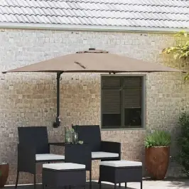 Sodo Skėtis Taupe 248.5 X 247.5 X 160 Cm Audinys