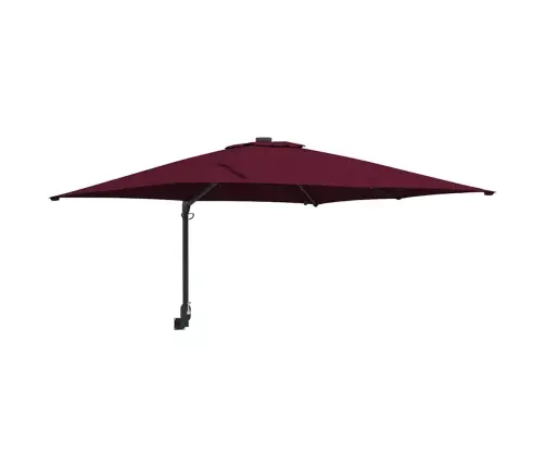 Dārza Parasols Vīnsarkana 248.5 X 247.5 X 160 Cm Audums Vidaxl