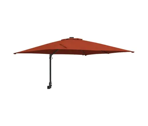 Dārza Parasols Sarkanbrūns 248.5 X 247.5 X 160 Cm Audums Vidaxl