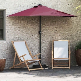 Dārza Parasols Vīnsarkana 294 X 150 X 223 Cm Audums Vidaxl
