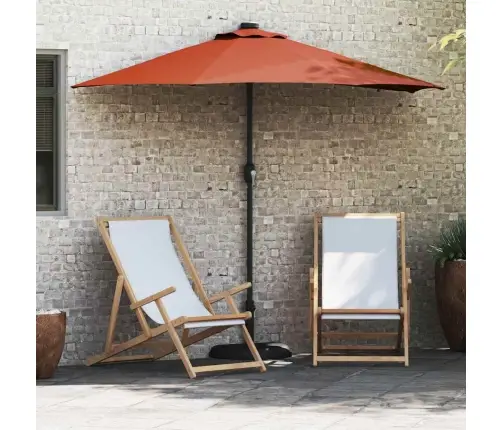 Dārza Parasols Sarkanbrūns 294 X 150 X 223 Cm Audums Vidaxl
