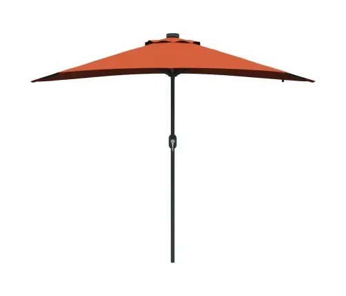 Dārza Parasols Sarkanbrūns 294 X 150 X 223 Cm Audums Vidaxl