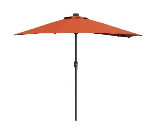 Dārza Parasols Sarkanbrūns 294 X 150 X 223 Cm Audums Vidaxl