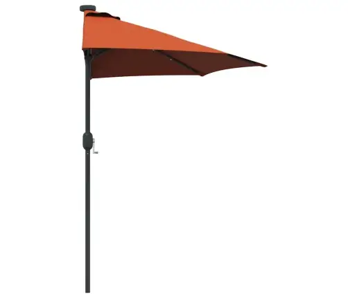 Dārza Parasols Sarkanbrūns 294 X 150 X 223 Cm Audums Vidaxl