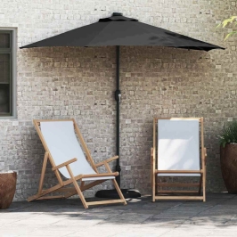 Dārza Parasols Melna 294 X 150 X 223 Cm Audums Vidaxl