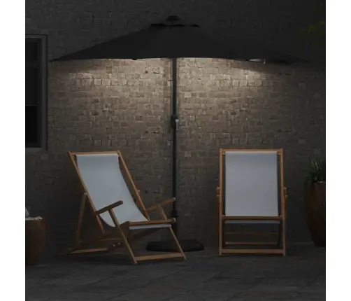 Dārza Parasols Melna 294 X 150 X 223 Cm Audums Vidaxl