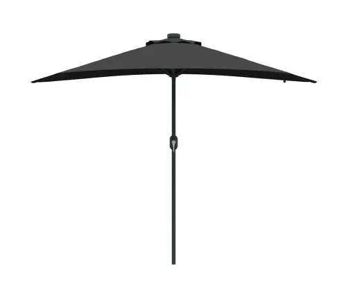 Dārza Parasols Melna 294 X 150 X 223 Cm Audums Vidaxl