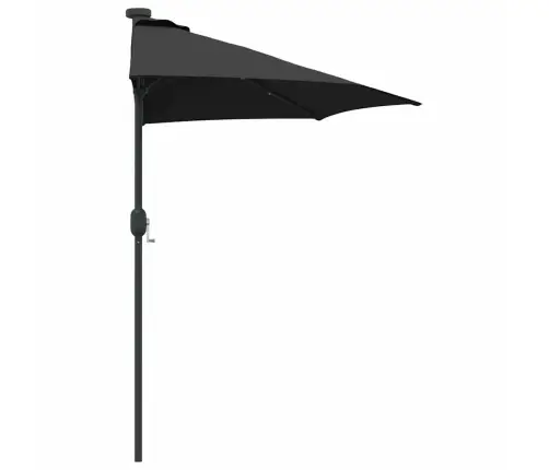 Dārza Parasols Melna 294 X 150 X 223 Cm Audums Vidaxl