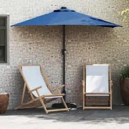 Dārza Parasols Zila 294 X 150 X 223 Cm Audums Vidaxl