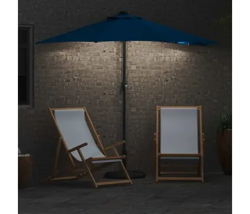 Dārza Parasols Zila 294 X 150 X 223 Cm Audums Vidaxl