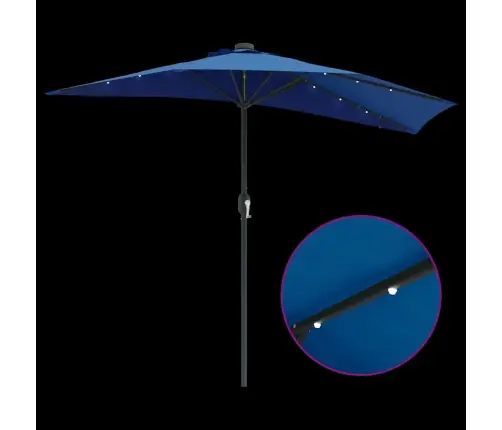 Dārza Parasols Zila 294 X 150 X 223 Cm Audums Vidaxl