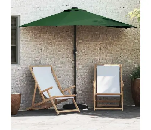 Sodo Pusiau Parasolis Žalia 294 X 150 X 224 Cm Audinys