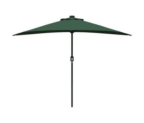 Sodo Pusiau Parasolis Žalia 294 X 150 X 224 Cm Audinys