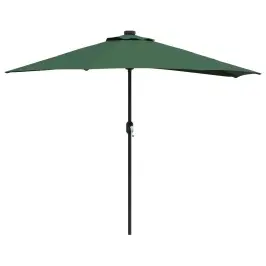 Dārza Parasols Zaļa 294 X 150 X 224 Cm Poliesters Un Tērauds Vidaxl