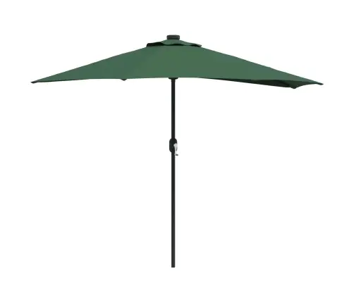 Sodo Skėtis Žalia 294 X 150 X 224 Cm Poliesteris Ir Plienas